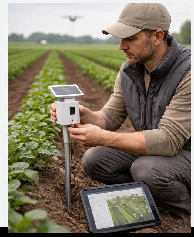 IoT мониторинг сельскохозяйственных полей и контроля в Кизляре